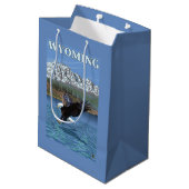 Weißkopfseeadler-Tauchen - Wyoming Mittlere Geschenktüte (Rückseite Schrägansicht)