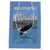 Weißkopfseeadler-Tauchen - Wyoming Mittlere Geschenktüte (Rückseite)