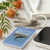 Weißkopfseeadler-Tauchen - Wyoming Schlüsselanhänger (Vorderseite rechts)