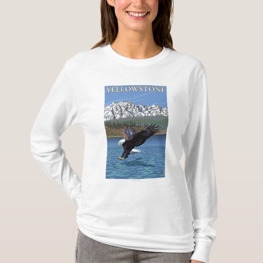 Weißkopfseeadler-Tauchen - Yellowstone T-Shirt (Vorderseite)