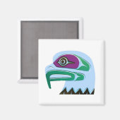 Weißkopfseeadler-Totem Magnet (Vorderseite/Rückseite)