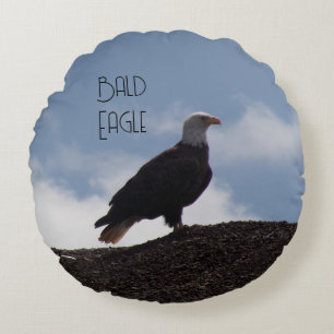 Weißkopfseeadler/Truthahngeier Runde Kissen