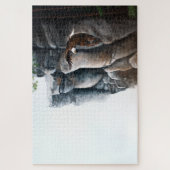 Weißkopfseeadler über Bergklippe Wildtiere Puzzle (Vertikal)
