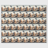 Weißkopfseeadler über Bergtal-Lake Geschenkpapier (Flach)