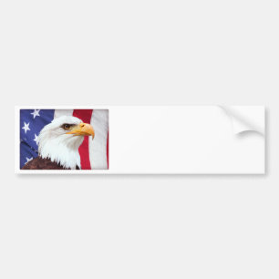 Weißkopfseeadler und amerikanische Flagge Autoaufkleber