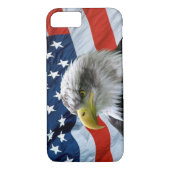 Weißkopfseeadler und amerikanische Flagge Case-Mate iPhone Hülle (Rückseite)