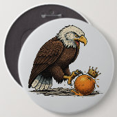 Weißkopfseeadler und Orange Button (Vorne & Hinten)