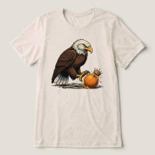 Weißkopfseeadler und Orange Tri-Blend Shirt