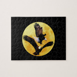 Weißkopfseeadler und Vollmond Puzzle