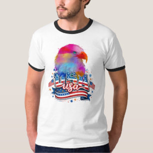 Weißkopfseeadler USA, Amerikanische Flagge Patriot T-Shirt