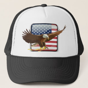 Weißkopfseeadler-USA-Flagge Truckerkappe