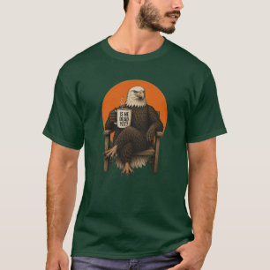 Weißkopfseeadler-Vintage-Illustration Anti-Trampo- T-Shirt