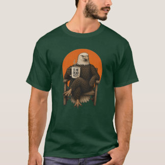 Weißkopfseeadler-Vintage-Illustration Anti-Trampo- T-Shirt