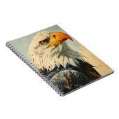 Weißkopfseeadler Vintage Notizblock (Rechte Seite)
