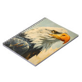 Weißkopfseeadler Vintage Notizblock (Linke Seite)