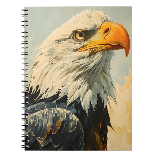 Weißkopfseeadler Vintage Notizblock (Vorderseite)