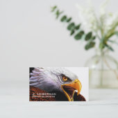 Weißkopfseeadler Visitenkarte (Stehend Vorderseite)