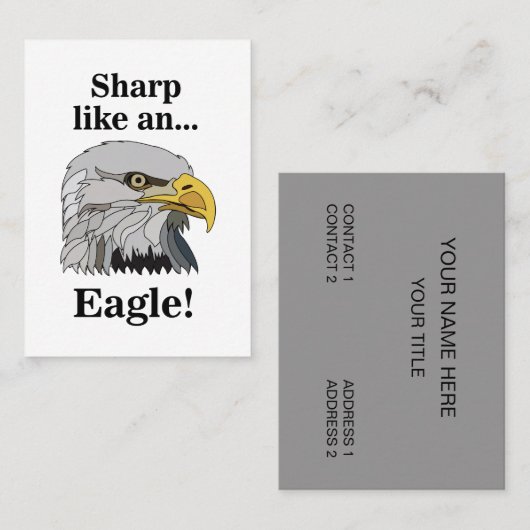 Weißkopfseeadler Visitenkarte (Vorne/Hinten)