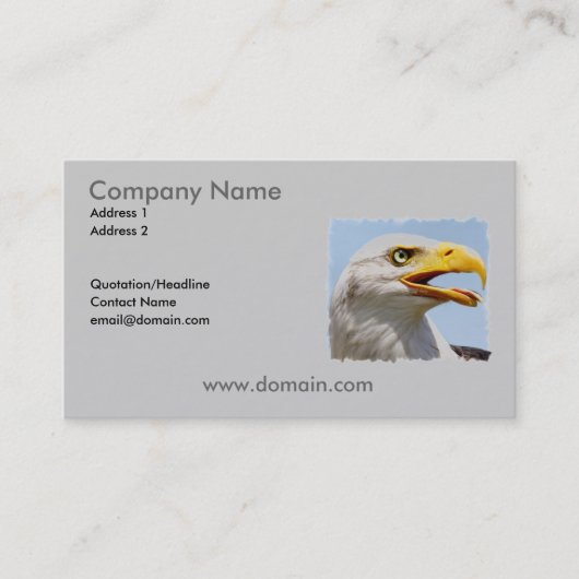 Weißkopfseeadler-Visitenkarte Visitenkarte (Vorderseite)
