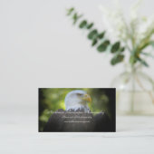 Weißkopfseeadler-Visitenkarte Visitenkarte (Stehend Vorderseite)