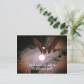 Weißkopfseeadler Vollmond Fantasy Personalized  Postkarte (Stehend Vorderseite)