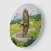 Weißkopfseeadler-Wanduhr Große Wanduhr (Winkel)