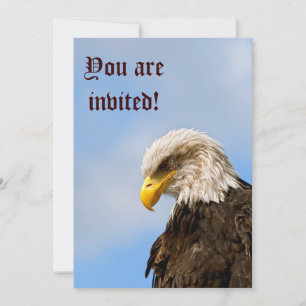Weißkopfseeadler-Wildnis-Porträtkunst Einladung