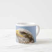 Weißkopfseeadler-Wildnis-Porträtkunst Espressotasse (Vorderseite Rechts)