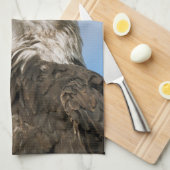 Weißkopfseeadler-Wildnis-Porträtkunst Handtuch (Viertel Falte)