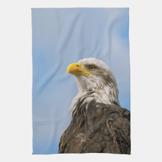 Weißkopfseeadler-Wildnis-Porträtkunst Handtuch (Vertikal)