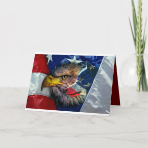 Weißkopfseeadler Wolf Amerikanische Flagge Karte