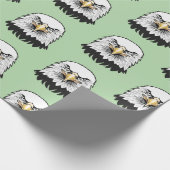 Weißkopfseeadlerkopf Geschenkpapier (Ecke)