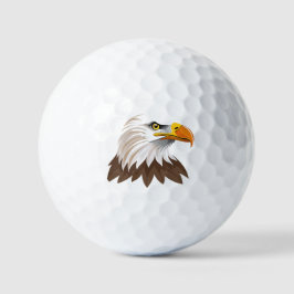 Weißkopfseeadlerkopf Golfball