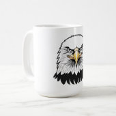 Weißkopfseeadlerkopf Kaffeetasse (Vorderseite Links)