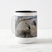 Weißkopfseeadlerlandung Zweifarbige Tasse (Vorderseite Links)