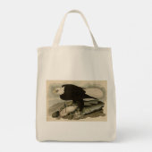 Weißkopfvögel (Bald-Adler) Audubon-Vögel aus Ameri Tragetasche (Rückseite)