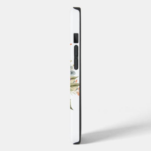 Weißkranztelefon mit Rosenstrauß Case-Mate iPhone Hülle (Rückseite / Links)