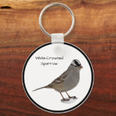 Weißkronenammer Schlüsselanhänger (Vorderseite)