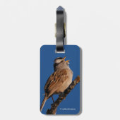 Weißkronenspangen an der Sonne Gepäckanhänger (Rückseite vertikal)