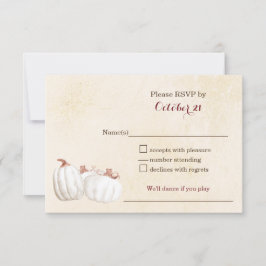 Weißkürbis Ernte Ernte RSVP Karte