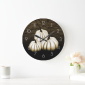 Weißkürbis Große Wanduhr (Zuhause)
