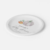 Weißkürbis Herbstbrause Pappteller (Schrägansicht)