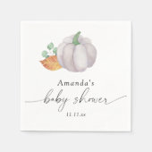 Weißkürbis Herbstbrause Serviette (Vorderseite)