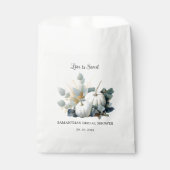 Weißkürbis und Eukalyptus-Grüntöne Brautparty Geschenktütchen (Vorderseite)