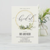 WEISSLEAFEN BRAUTPARTY GREEN FOLIAGE WATERCOLOR EINLADUNG (Stehend Vorderseite)