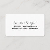 Weißleder | Illustration von Gold-Blätter Visitenkarte (Rückseite)