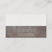 Weißleder | Metall | Farbbuch Visitenkarte (Rückseite)