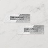 Weißleder | Natürliche Linien | Farbblock Mini Visitenkarte (Vorne/Hinten)