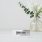 Weißleder | Natürliche Linien | Farbblock Mini Visitenkarte (Stehend Vorderseite)