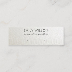 WEISSLEDERTEXTURE STUDIERT EARRING DISPLAD MINI VISITENKARTE